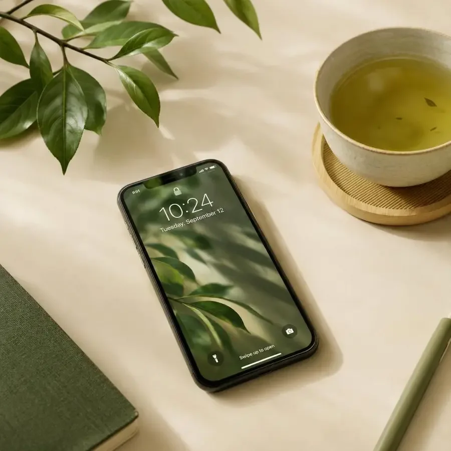 悟空短剧无广告平台 APP 在山野书桌上的使用场景